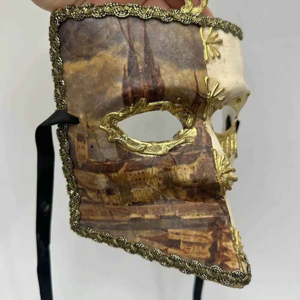Venetian Bauta Cathedral Dome Mask Mardi Gras Prom Halloween Costume Party